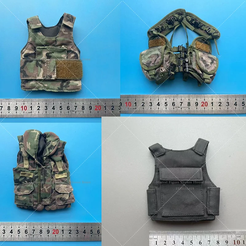 1/6 Scale Male Clothes Military Chest Harness Bulletproof Vest Waistcoat Sleeveless Vest For 12-inch Action Figure Soldier