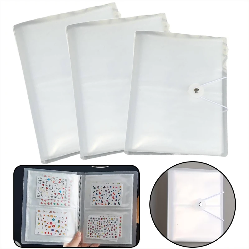 3/4/5 Inch Transparent Card Album with Disc Buckle – Clear Plastic Sleeves Storage Book for Photos, Name Cards, Stickers TMZ