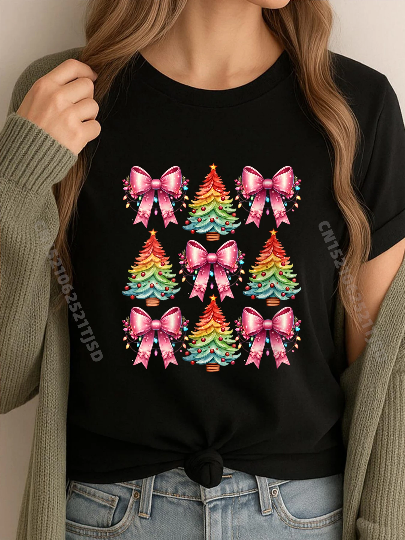 

Женская Розовая Рождественская Елка Торт Модная Кокетка Лук Рождественская Дизайнерская Одежда Женская Мужская Одежда Рождество