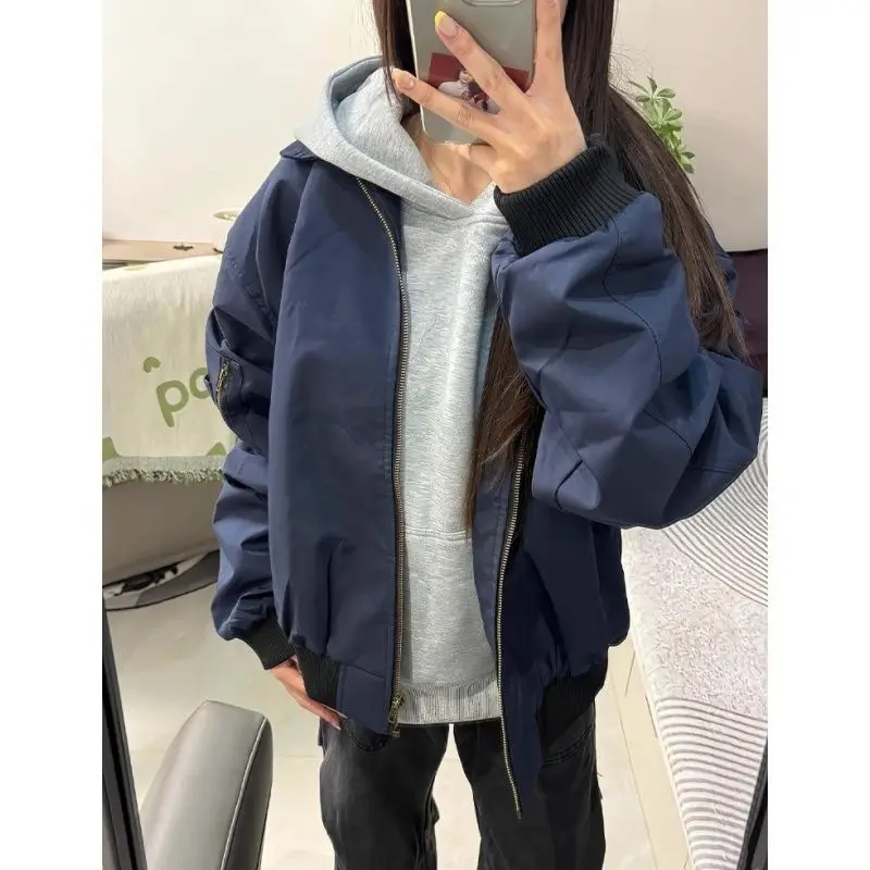 

Куртки-бомберы, женская куртка для девочек, осенняя фланелевая клетчатая куртка на пуговицах для колледжа, молодежная, модная, милая, художественная, в консервативном стиле, девичья, теплая