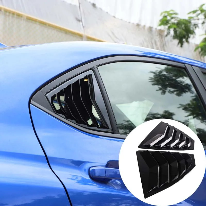 

For Subaru WRX 2022+ rear triangle window blinds Car rear window triangle deflector ABS Asian Black 2pcs (sedan version)