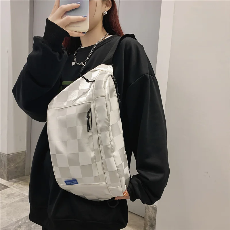 Große Kapazität Frauen Taille Taschen Mode Brust Tasche Unisex Straße Hip-hop Schulter Umhängetasche Outdoor Sport Fanny Pack Gürtel tasche – Detail 5