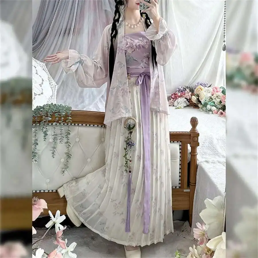 Traditional Embroidery Stage Dance Dress Female Fairy Cosplay Costume Hanfu Gradient For Women Hanfu Women Chinese