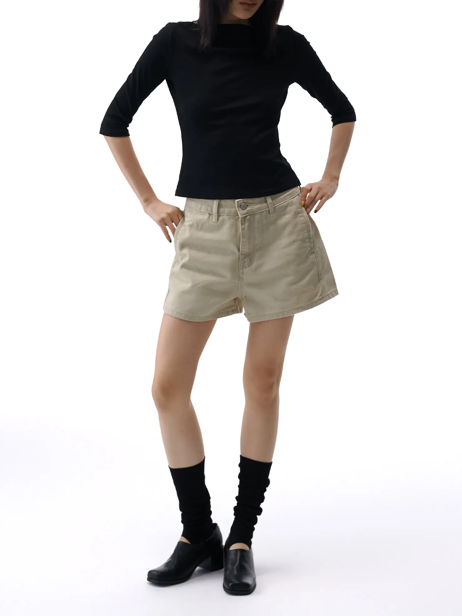 ZHISILAO New Khaki  High Waist Denim Shorts Women Casual Mini Shorts Summer 2026 Streetwear