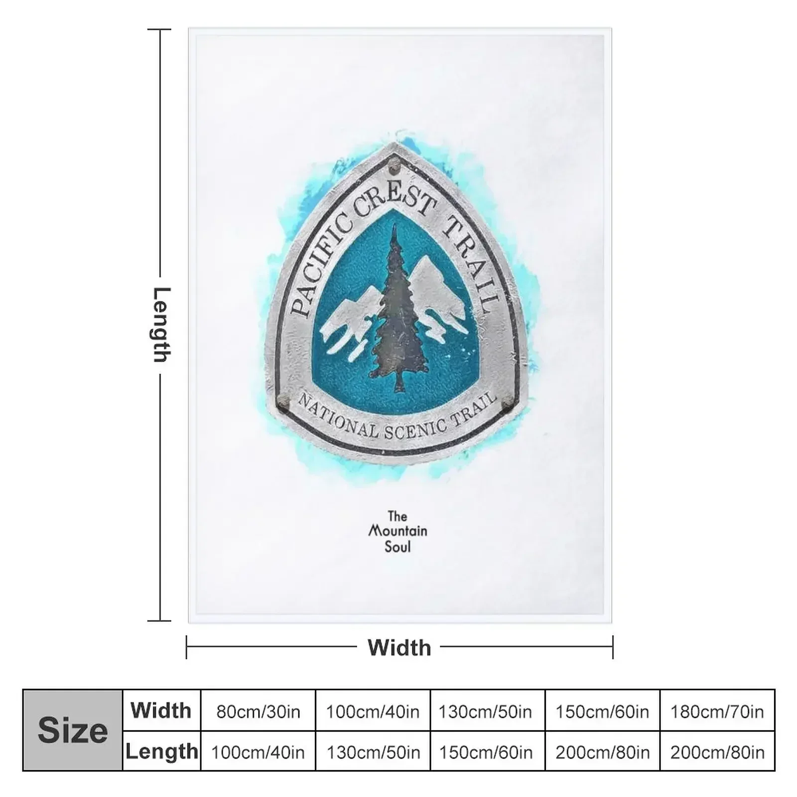 Pacific Crest Trail - PCT Trail Marker Throw Blanket couch cozy soft plush fuzzy picnic outdoor blanket