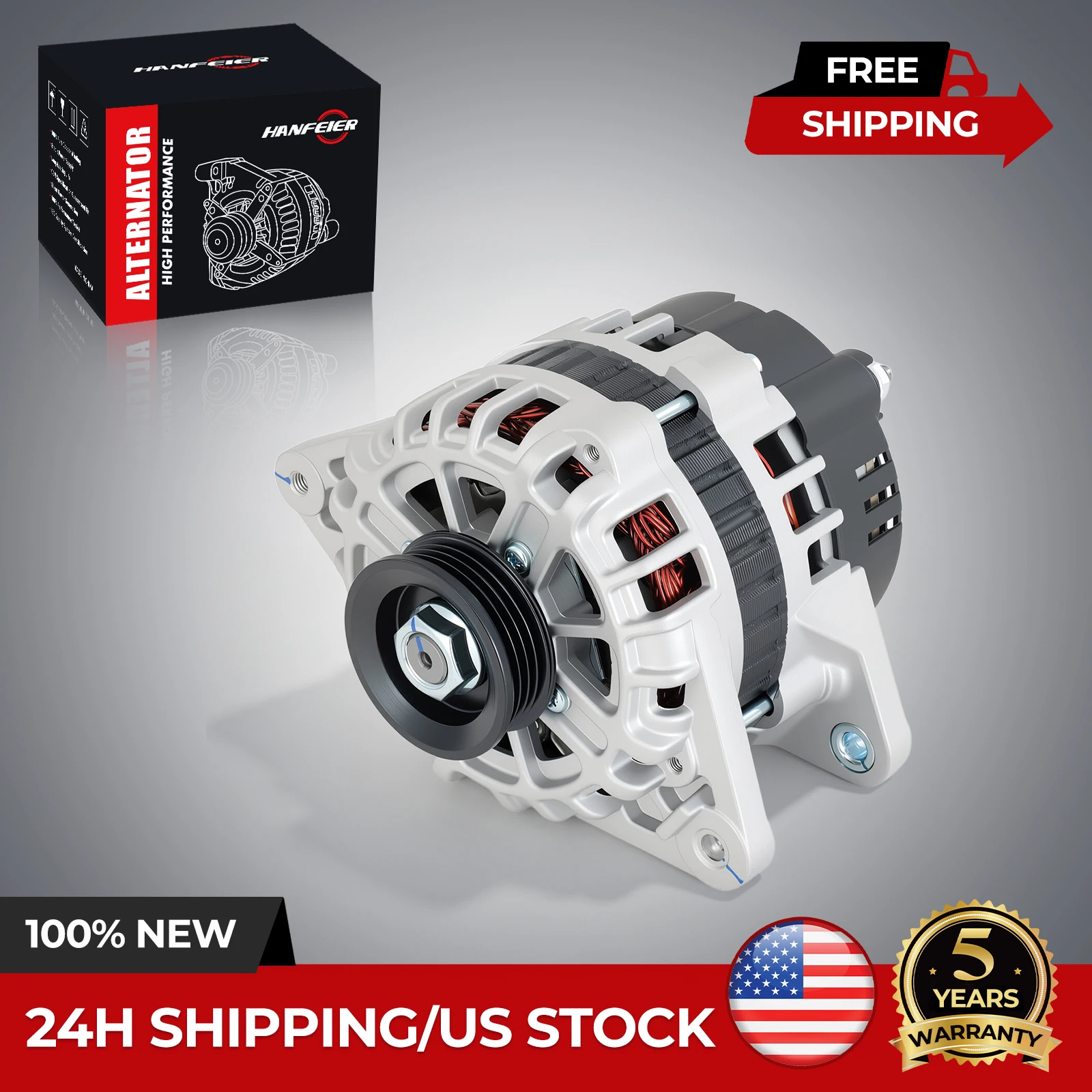 

Новый генератор для Hyundai Accent 1.5L 1.6L 00-02, Elantra 2.0L 01-02, артикул 37300-22600