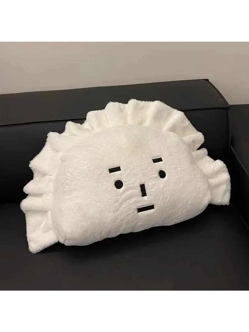 Dumpling Expression Pillow INS Same Style Plush Doll Bedhead Sofa Bedroom Pillow Cushion Dormitory Bed Backrest Gift For Friend
