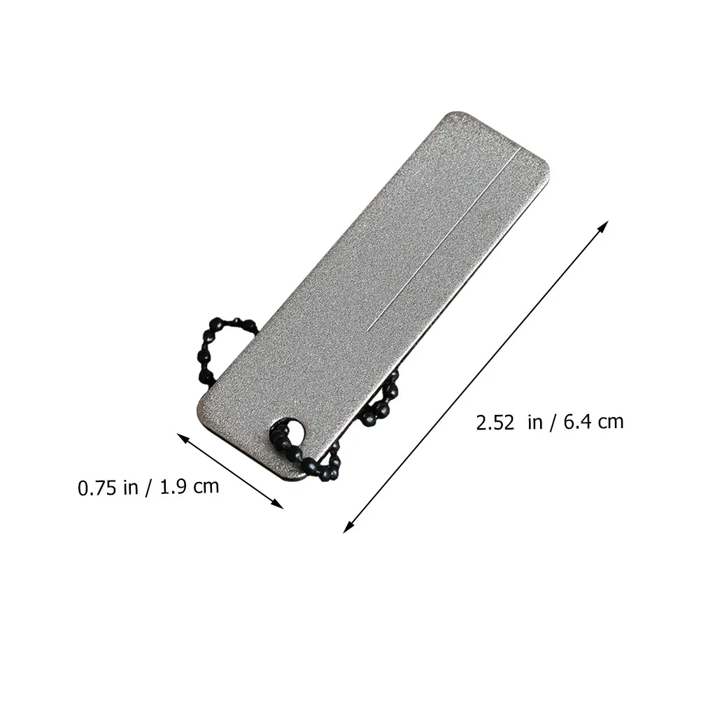 2Pcs High Strength Sharpening Stone Compact Design Easy Grip Tool for Keychain Outdoor Use Sharpening Stone Grinding Tool