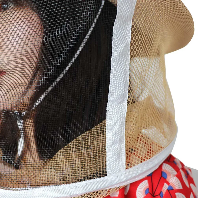 Beekeeper Anti Bee Hat, High Qulity Beekeeping Two-Layer Head Top Hat, Protective Supplies Mask Head Protective Cap 1 Top