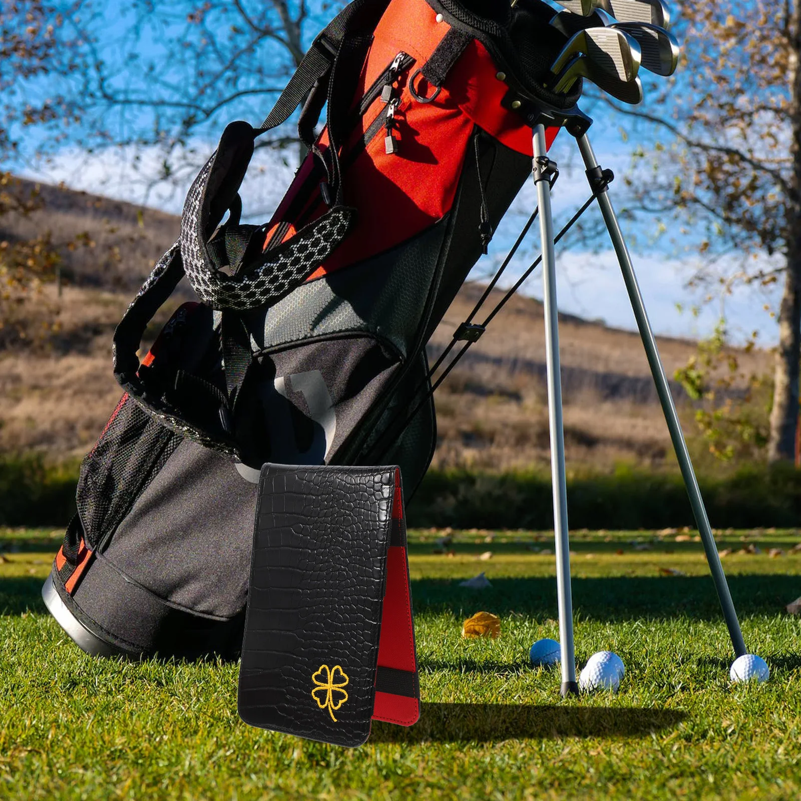 

Golf Scoring Book Scorecard Holder Portable Golfs Sheet Music Cover Recording Supply Gifts Men Waterproof Lightweight Compact