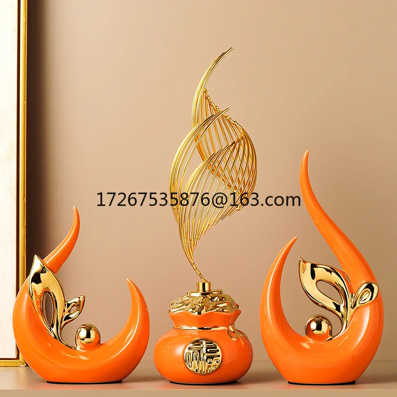 

High-end wind and water art ornaments wine cabinet TV cabinet living room home atmosphere good things high-end decorations