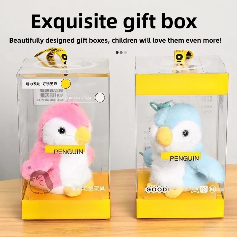 Children's Simulation Cartoon Electric Penguin Doll, Plush Schoolbag Pendant