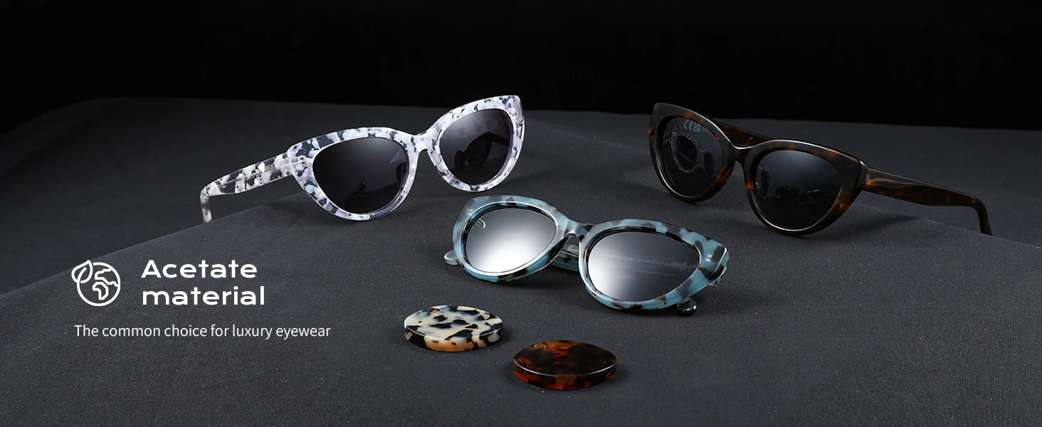 ZENOTTIC Retro-Sonnenbrille mit kleinem Katzenaugen-Design, polarisiert, handgefertigt, Acetat, UV400-Schutz, Schatten-Sonnenbrille für Damen – Detail 3