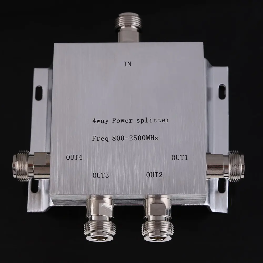 New 4 Way two direction N Power splitter Freq:800-2500 MHZ N female power divider signal cable splitter female divider