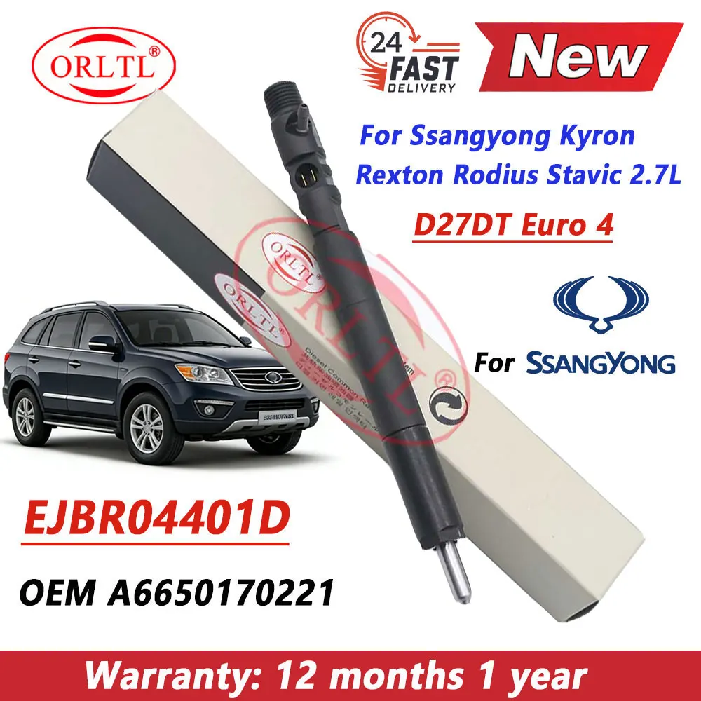 EJBR04401D New Diesel Injecor A6650170221 Injection Nozzle 6650170221 EJBR04401Z FOR SSANGYONG Kyron Rexton Rodius Stavic Euro 4
