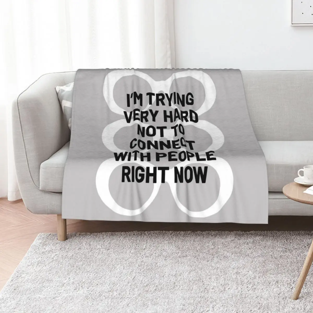 I'm Trying Very Hard Not to Connect With People Right Now Throw Blanket warm winter Kid'S Luxury Brand decorative Heavy Blankets