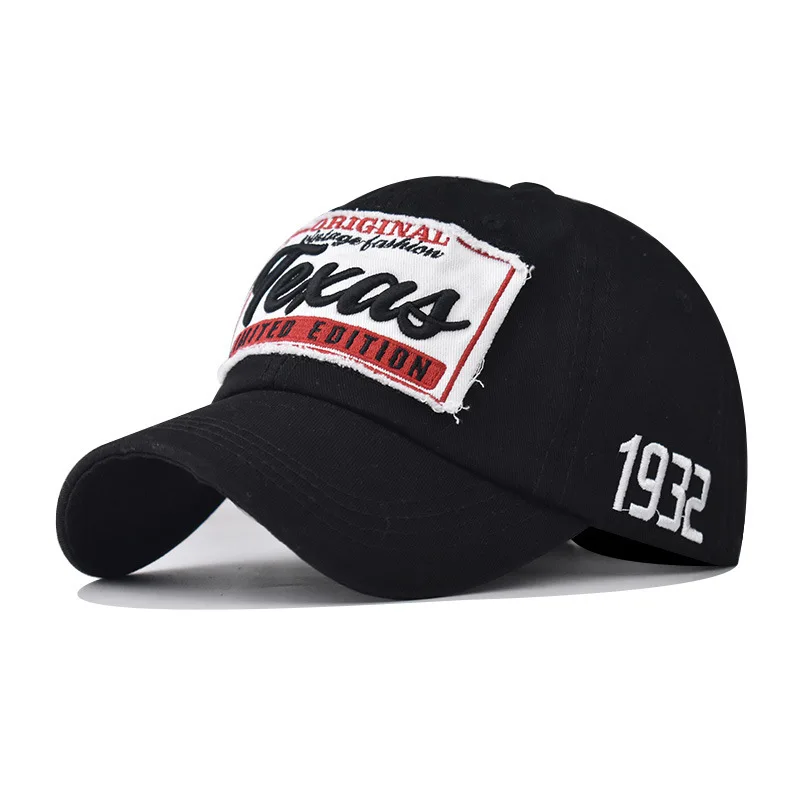 

Washed Cotton Embroidered Baseball Outdoor Classic Style Trendy Letter Texas Washed Cotton Golf Dad Hat