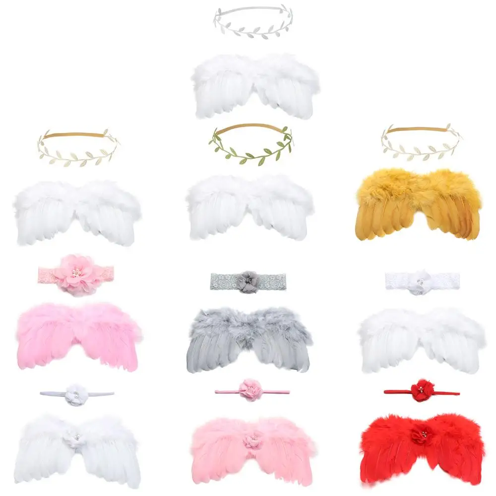 Newborn Photography Props  Angel Wing Baby Photos Props Feather Wing Girls Hair Kids Baby Photography Hair Accessories