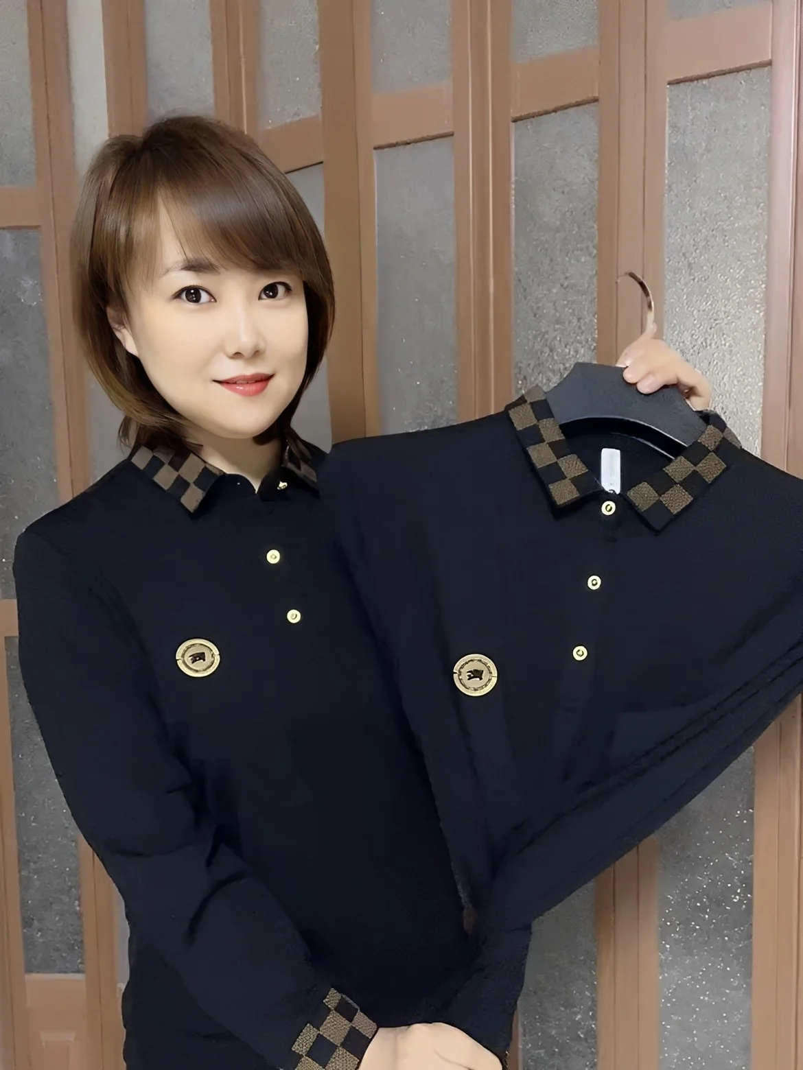 

Men's Busin Casual irt Autumn New Sle Plaid Turn-down Collar Comfortable Top Quali Faionable Korean Loose Fit