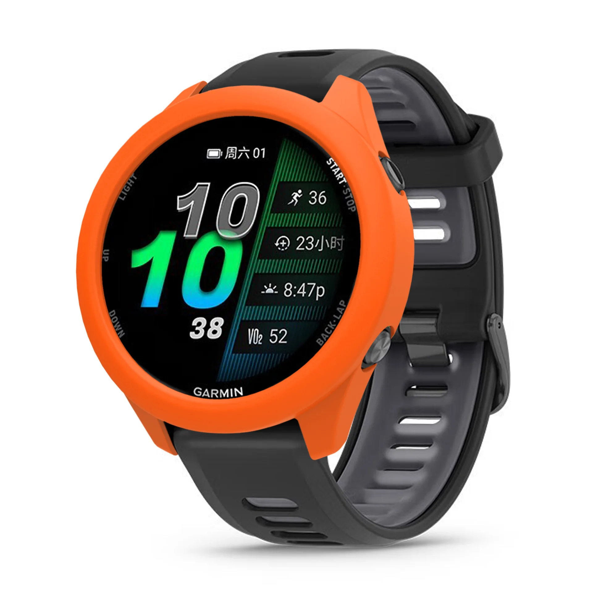Silicone Watch Case for Garmin Forerunner 970/570 42mm/47mm TPU Waterproof Silicone Protective Watch Cover