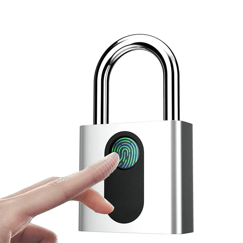 

Security Zinc Alloy Fingerprint Smart Biometric Electronic Padlock Anti-theft Waterproof Smart Padlock