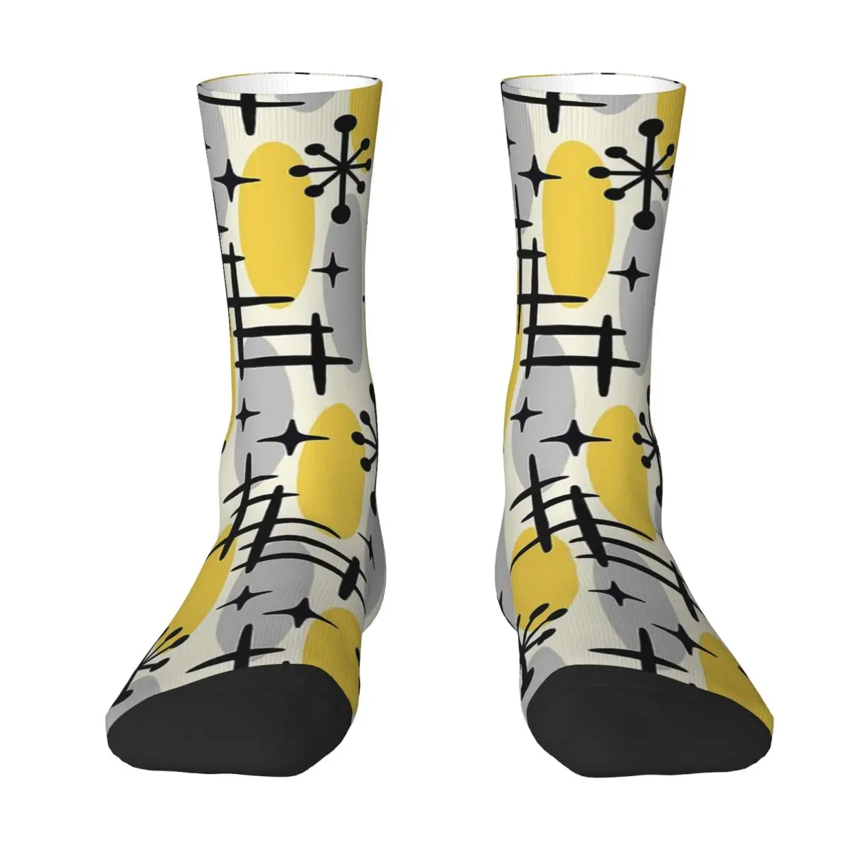 Colorful Mid Century Modern Cosmic Surfer Pattern Geometric Patterns Socks Shopping 3D Print Boy Girls Mid-calf Sock