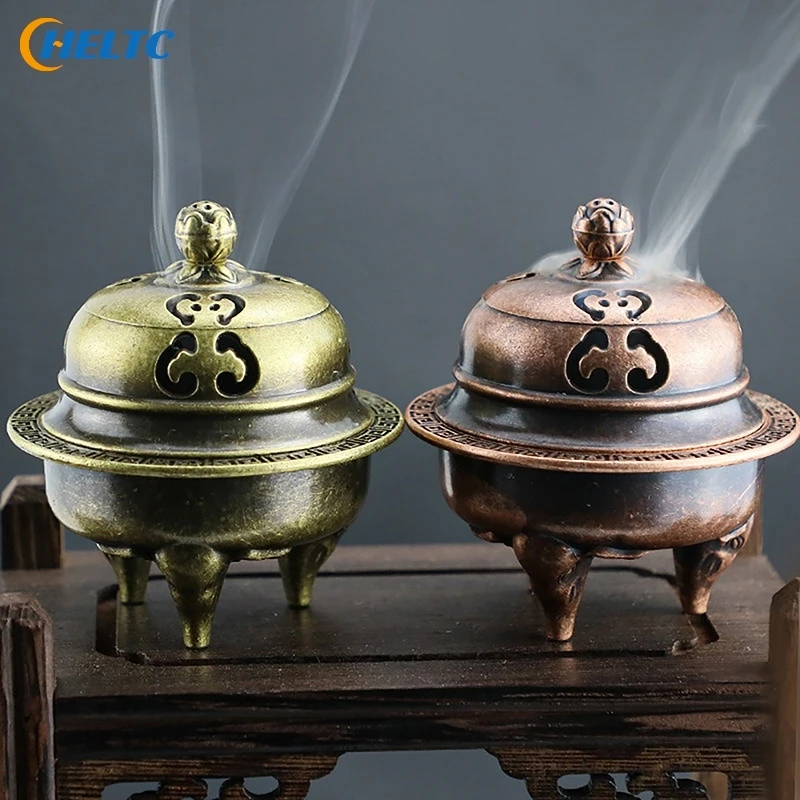 1pcs Alloy Buddhist Utensils Incense Burner Incense Censer Alloy Sandalwood House Furnishings Home Office Decoration