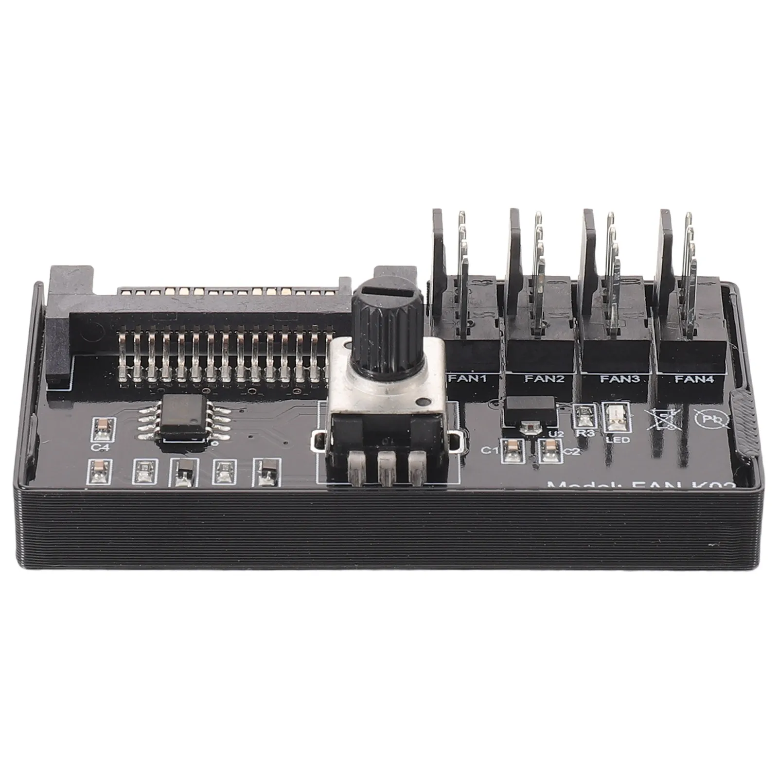 Pwm Pc Fan Hub Controller 4-Pin Multi-Port Chassis Fan Splitter for Precise Speed Adjustment Cooling Efficiency and Easy