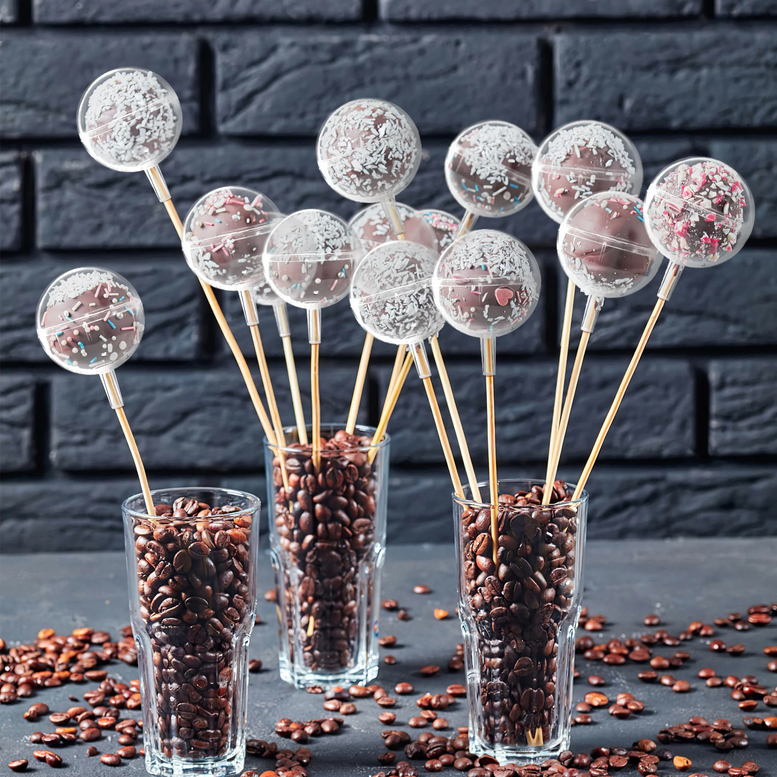 25 قطعة من أكواب غلاف الشوكولاتة البلاستيكية الشفافة وحوامل باقة الحلوى وحامل زهور الشوكولاتة لحفلات الزفاف في عيد الحب