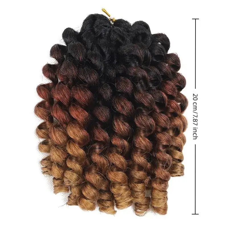 8 Zoll gelocktes, federndes Crochet-Haar, Jamaican Bounce Crochet-Haarflechten – Detail 10
