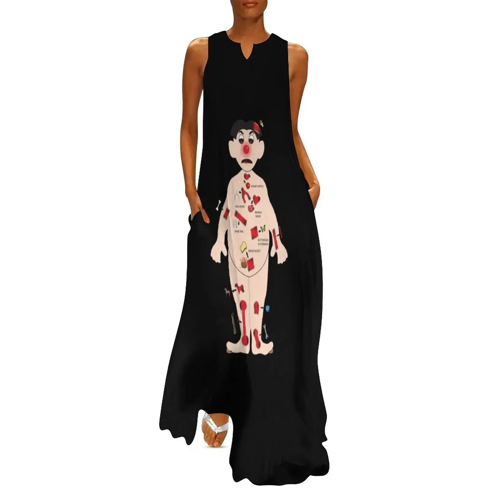 

OPERATION board game man - raise a smile for those in hospital Long Dress purple dress Dress