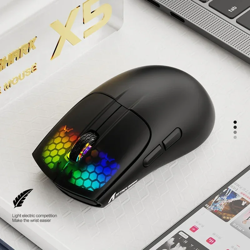 

wireless Gaming Mouse,Bluetooth Tri-mode,PixArt Optical Sensor for PC/MAC/Wins