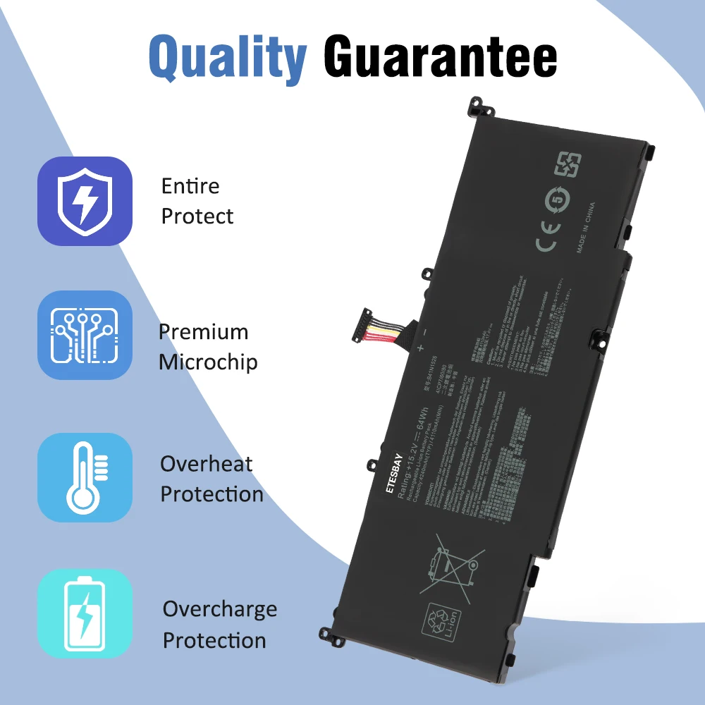 ETESBAY B41N1526 Laptop Battery Replacement for Asus FX502VM FX60VM FX502VM-AS73 FX502VM-FY361T ROG Strix GL502VT GL502VT-DS74