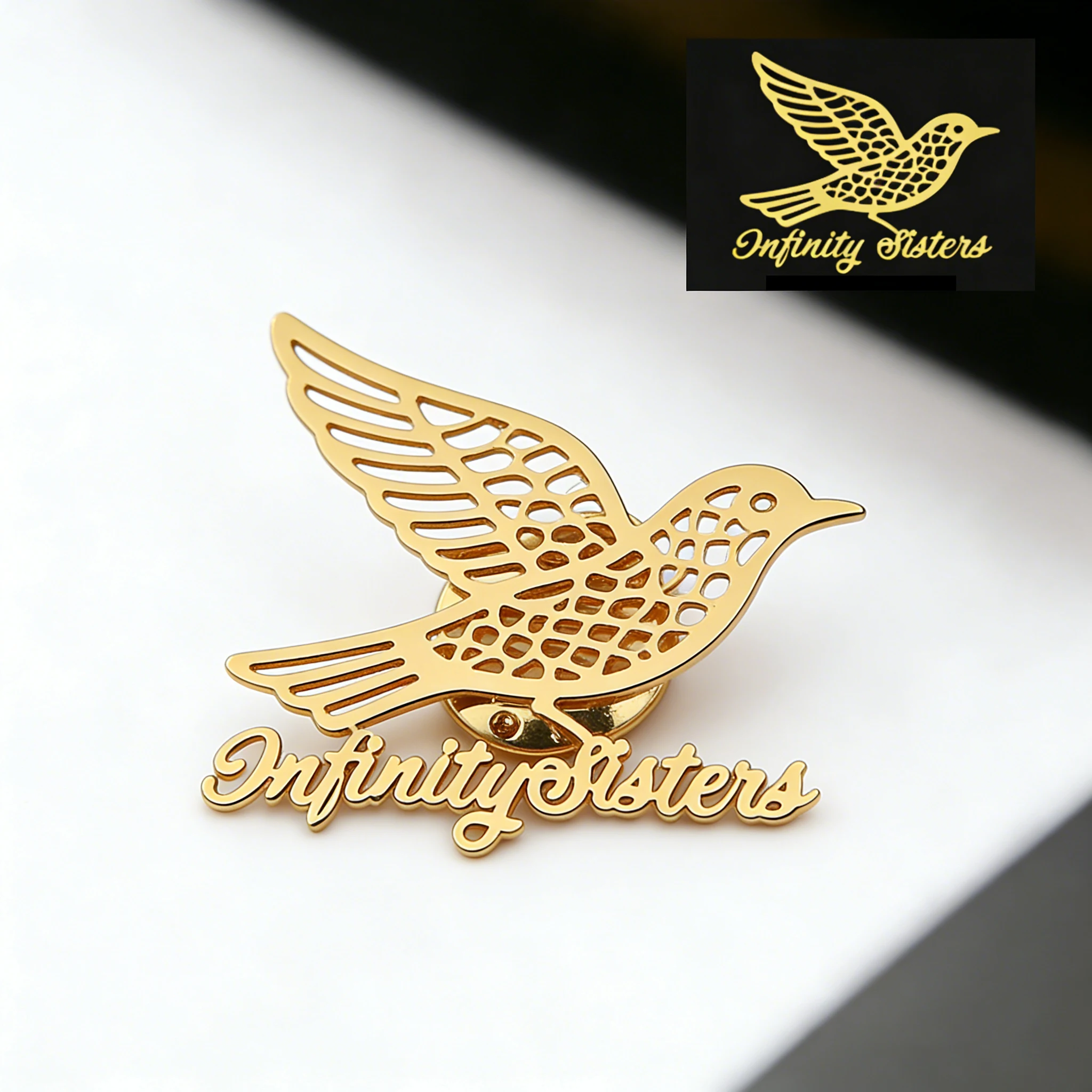 

Высококачественный металлический значок из нержавеющей стали с индивидуальным логотипом компании, персонализированные корпоративные значки, сувенир для деловых мероприятий