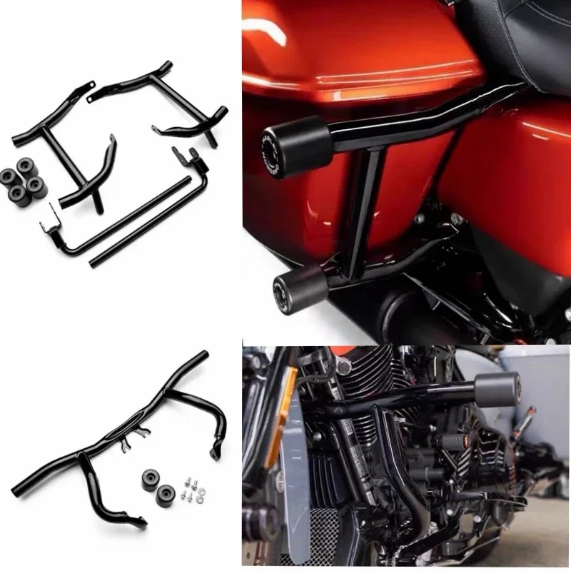 Motorcycle bumper For Harley Road Glide Street Glide CVO 2009 Retrofit the bumper with one line and two lines