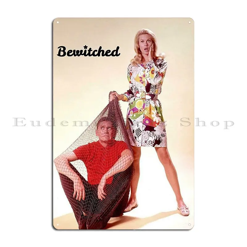 Samantha And Darren Bewitched Metal Plaque Poster Design Bar Cave Cinema Club Bar Poster Tin Sign Poster