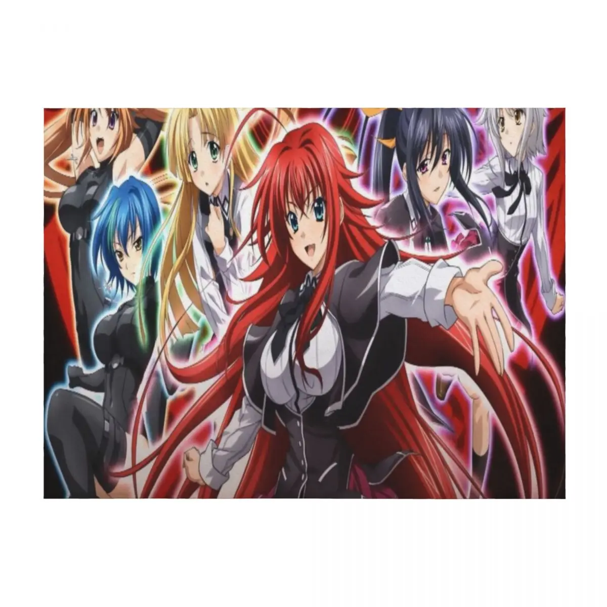 

High School DxD Group Throw Blanket warm for winter Soft Plaid Blankets For Bed Blankets