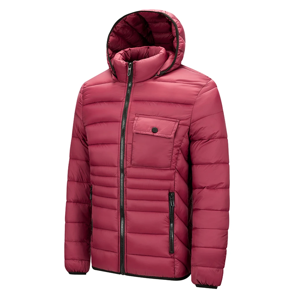 Venta directa de fábrica Ropa acolchada de algodón de alta calidad para hombres en otoño e invierno, ropa sencilla acolchada de algodón, chaquetas acolchadas de algodón acanaladas informales para hombres