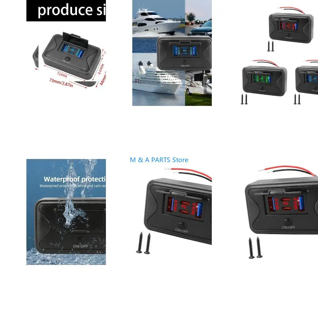 U1JF Compacted 96W High Power Car Phone Charging Power Adapter Supports Multiple Devices Simultaneously
