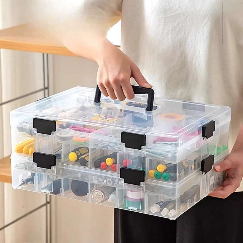 Minimalist Zen Drawer - Clear Plastic Art Box for Tools & Electronics, Serene Workstation Companion, Japanese-Inspired Storage