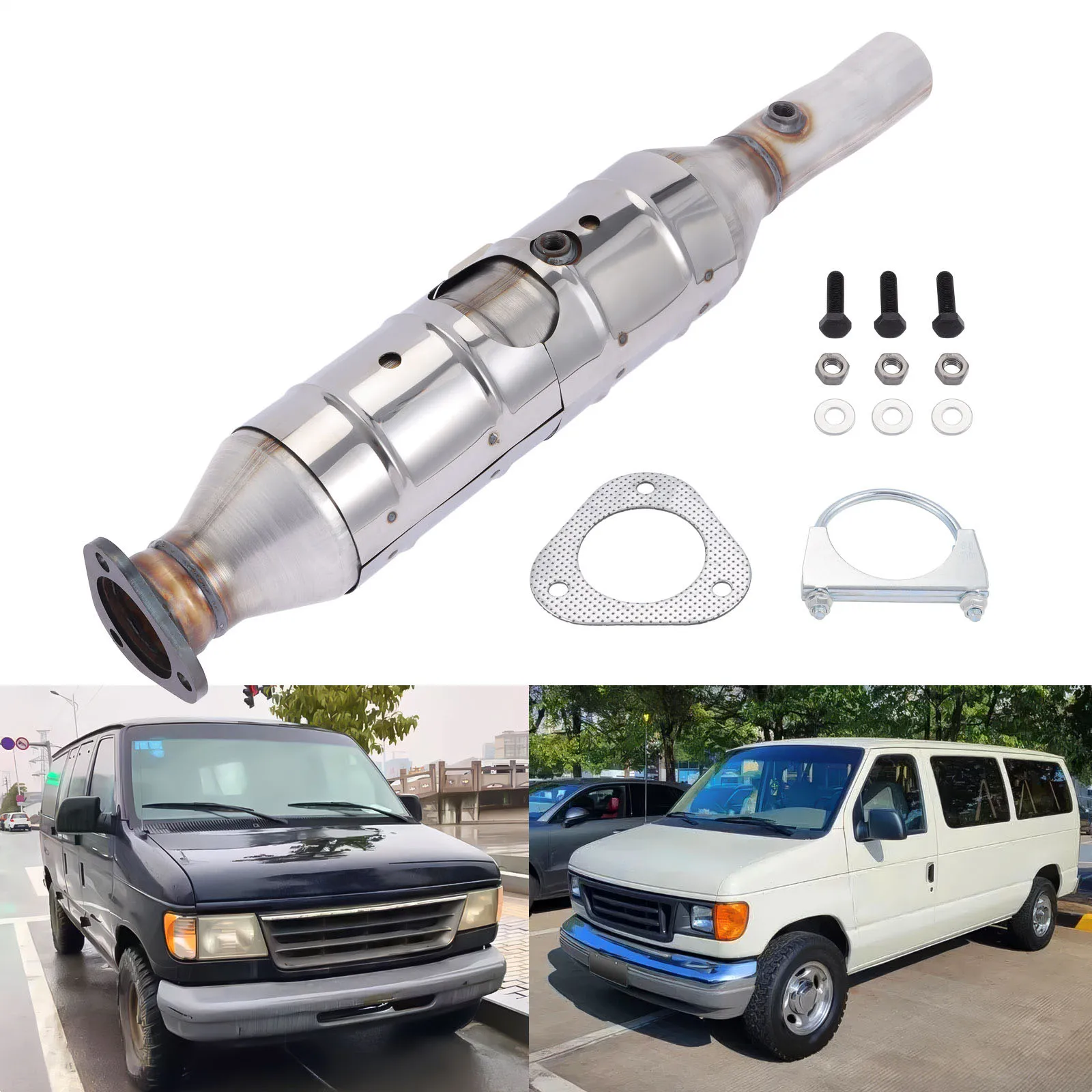 

Catalytic Converter for Ford E150 Van E250 E350 E450 5.4L 6.8L Rear Econoline Club Wagon Super Duty 1997-2005 Car Accessories
