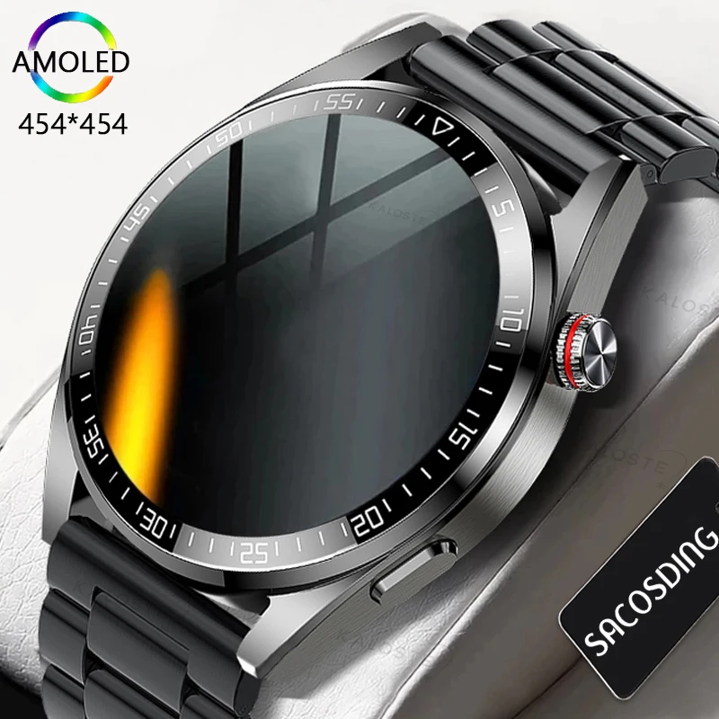 Top! KALOSTE 8G RAM 454*454 Screen SmartWatch Men Always Display The Time Bluetooth Call Local Music Smartwatch For Android ios