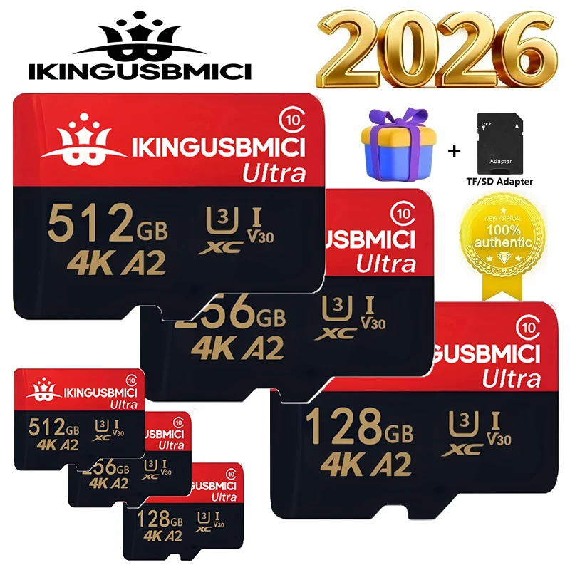 32/64/128/256/512gb Tf Tf Flash Card Original Micro for Phone U3 High Speed Reliable Durable Premium Quality Fast High Quality