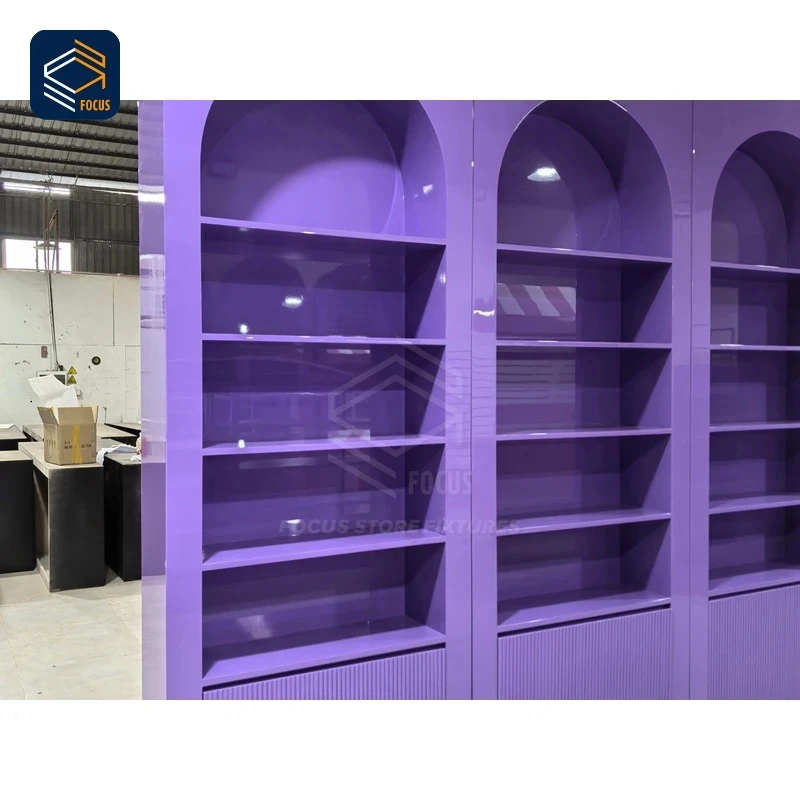 custom.Commercial Designer Tempered Glass Fixture Fit Out Contractor Cosmetic Shop Layout Design