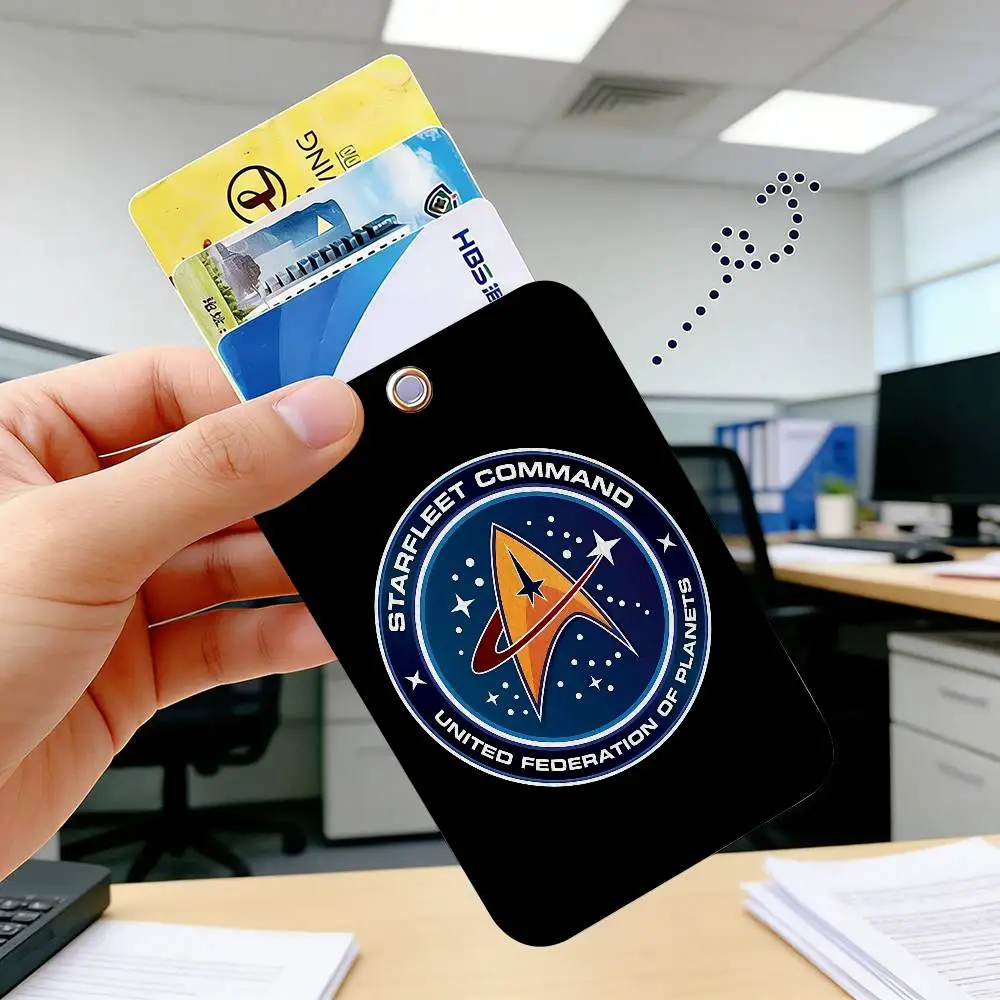 Star T-Treks logo Badge Holder Keychain for Bank Business Work Card Holder Student Card Protective Case Bus Card