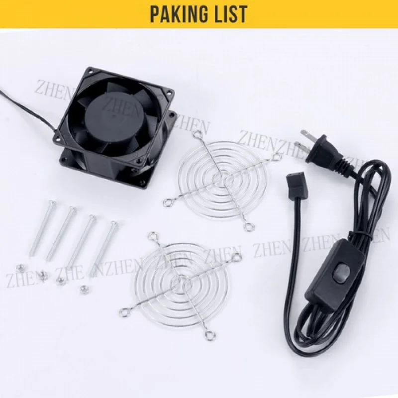 Y Y for SXDOOL 8038 80mm 115V 120V High Airflow Dual Ball Bearing Fan with Power Cord