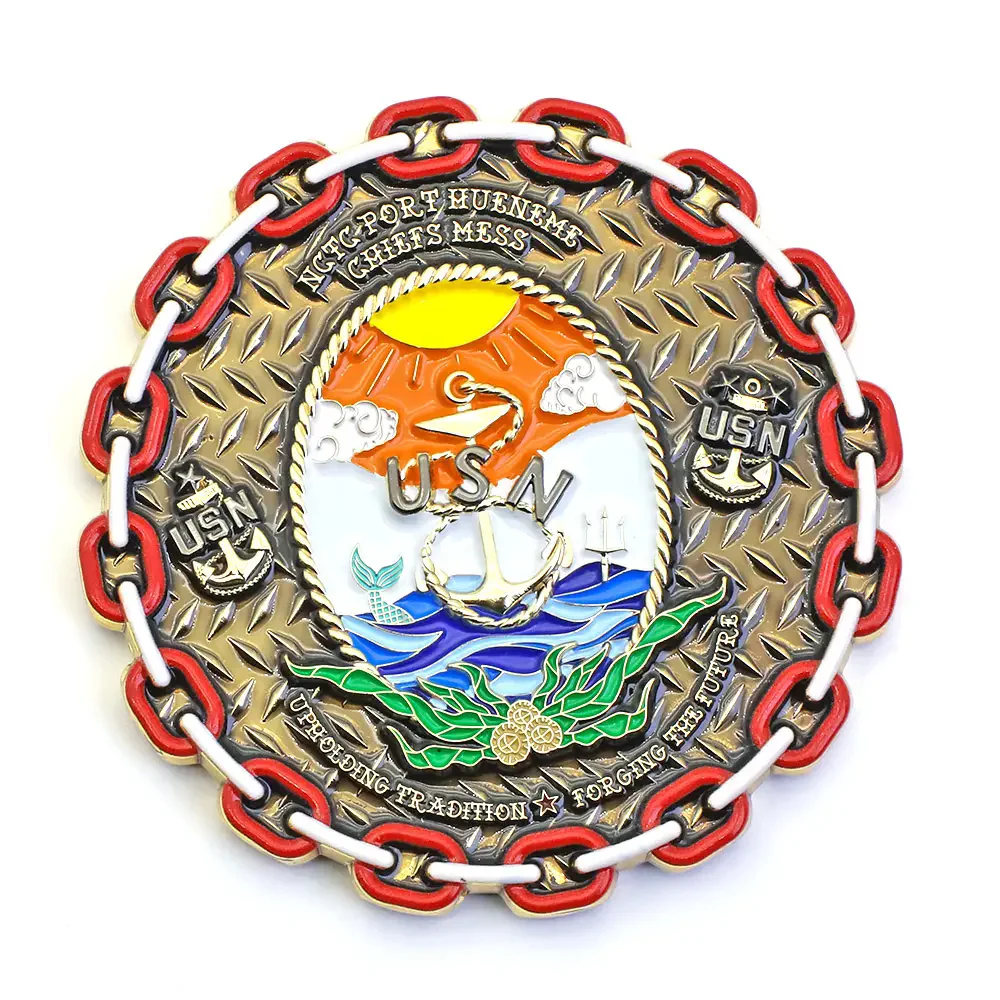 

Wholesale factory has no minimum order quantity design, high-quality coin customization design, enamel painted metal coins