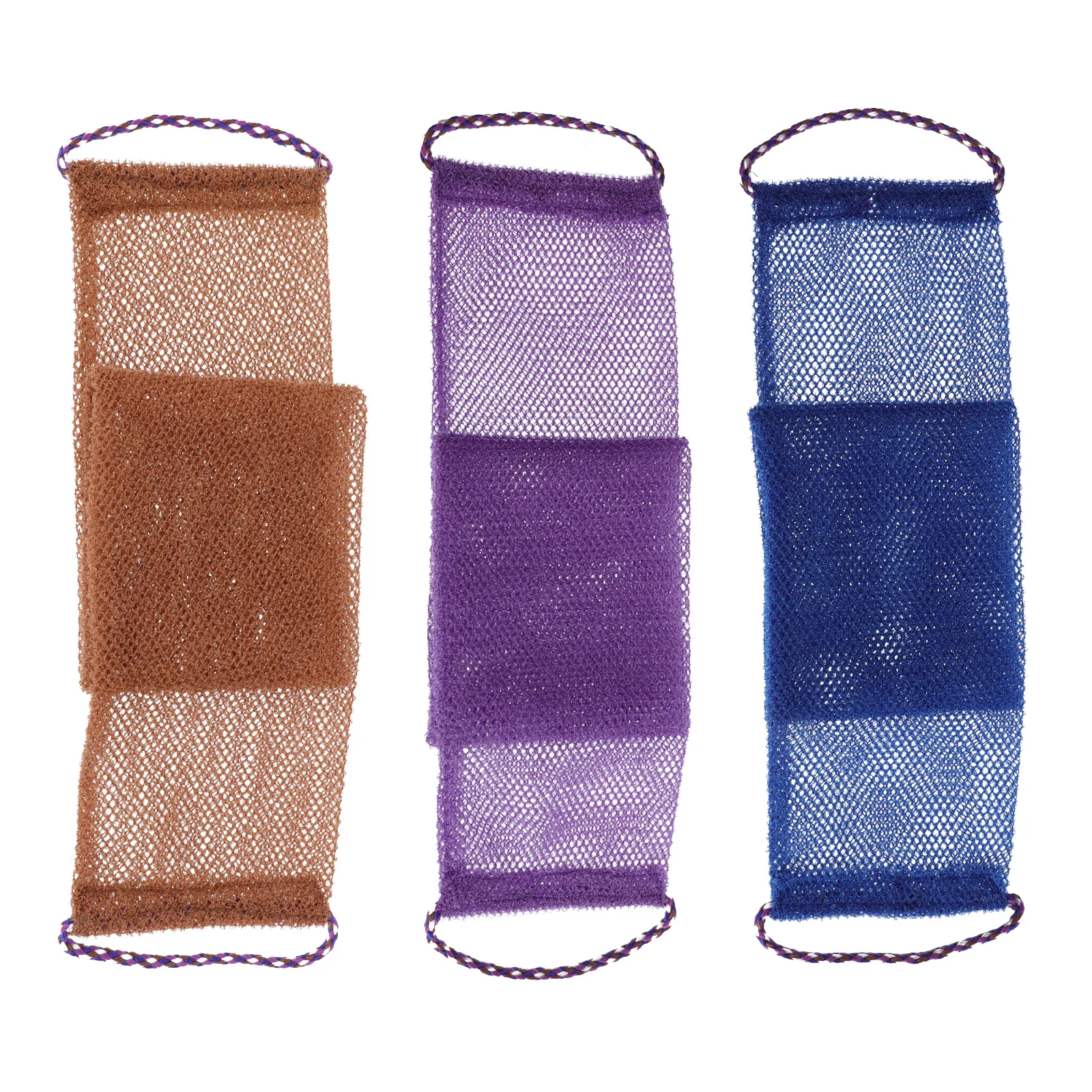 

3Pcs Bath Exfoliating Towels Premium Quality Lanyard Design for Easy Cleaning and Storage Body Skin Scrubber Shower Cleaning