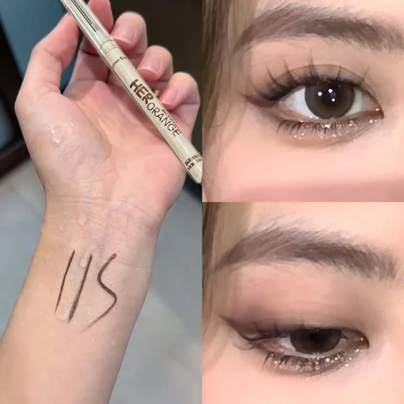 초콜릿 브라운 아이라이너 젤 펜 5가지 색상 오래 지속되는 방수 젤 아이라이너 라떼 커피 매트 실크웜 아이라이너 펜 메이크업