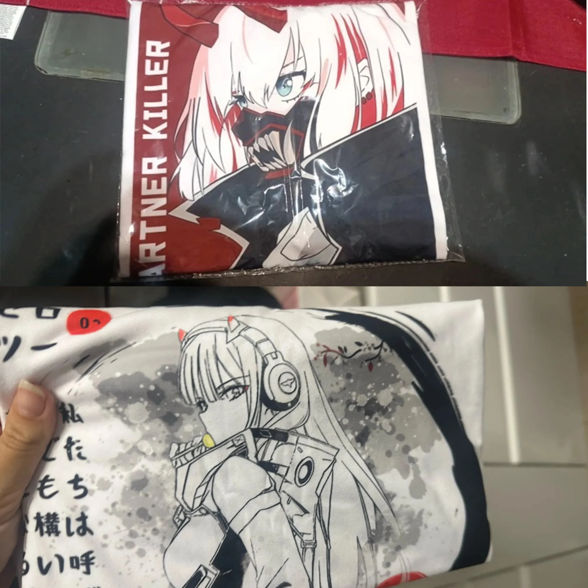 DARLING in FRANXX,Kawaii Waifu, ZERO TWO 02, Funny Anime Tshirt ,Men White Casual T-Shirt ,Unisex Otaku Streetwear tee